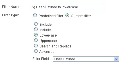 user-defined to lower case